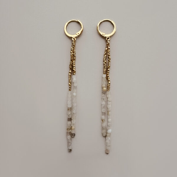 Boucles d'oreilles DAISY blanche