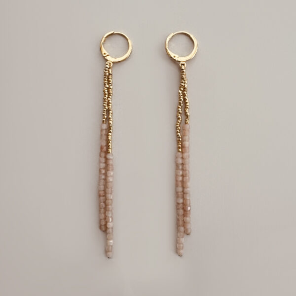 Boucles d'oreilles DAISY pierre de soleil