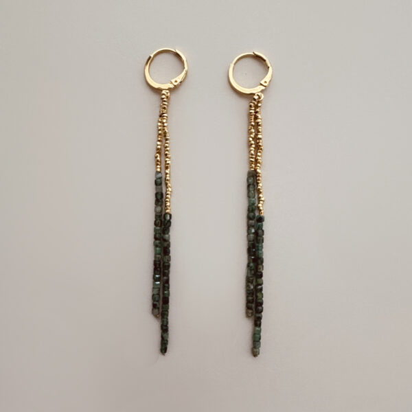 Boucles d'oreilles DAISY Emeraude