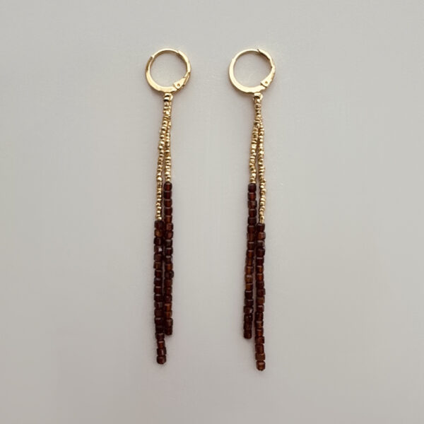 Boucles d'oreilles DAISY Grenat