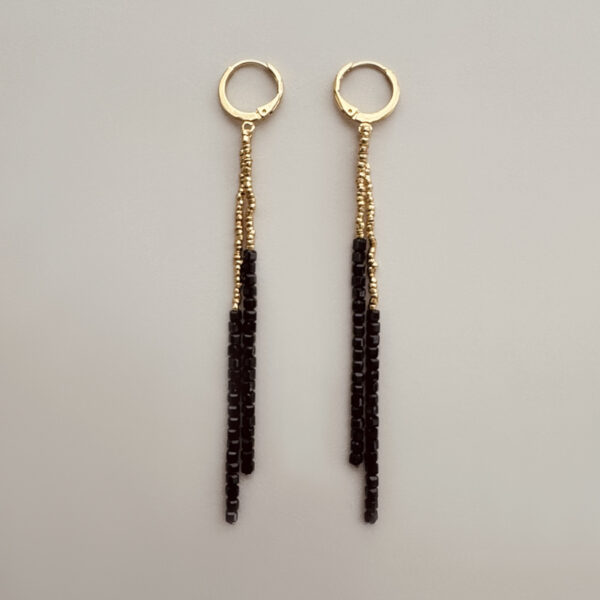 Boucles d'oreilles DAISY Noire