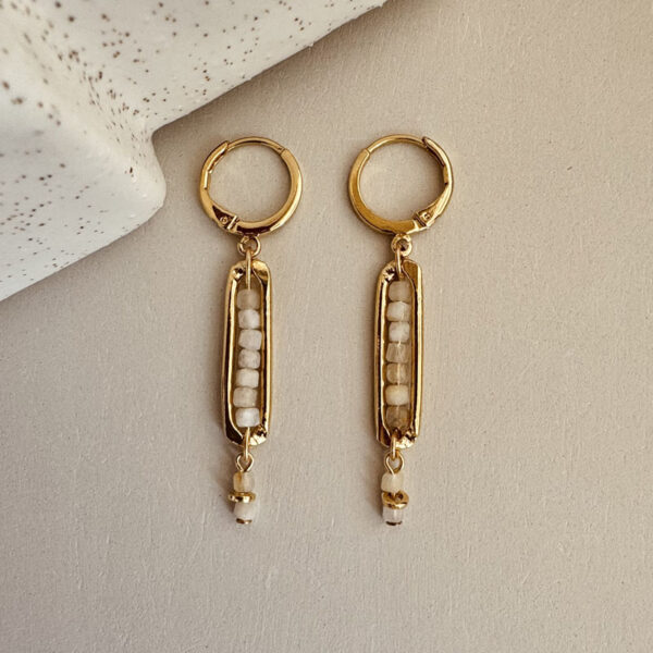 Boucles d'Oreilles INFINITY Pierre de Lune