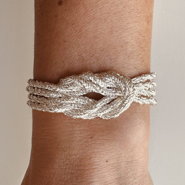 Bracelet Double Lazo Eterno Argenté