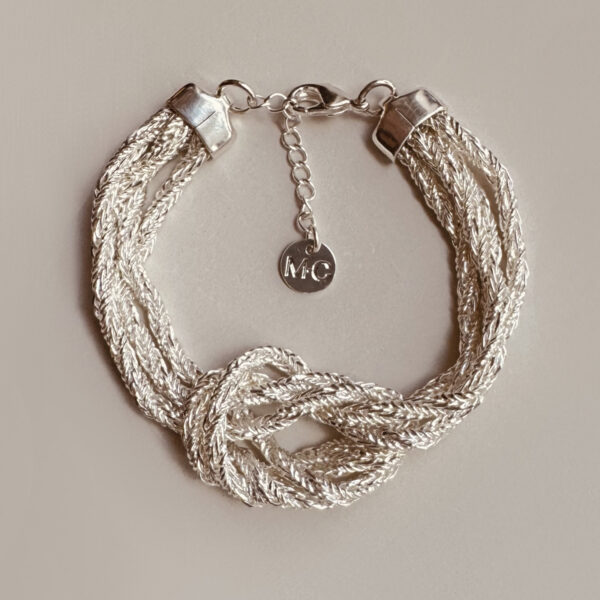 Bracelet Double Lazo Eterno Argenté – Image 2