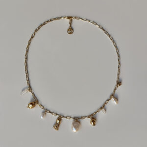 INDIANA White long necklace 40 cm