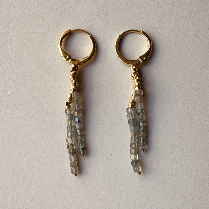 Boucles d'oreilles BABY DAISY Apatite ciel