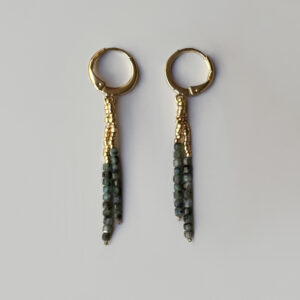 BABY DAISY Emerald earrings