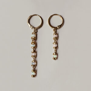 Boucles D'oreilles MYSUMMER Opale D'Éthiopie