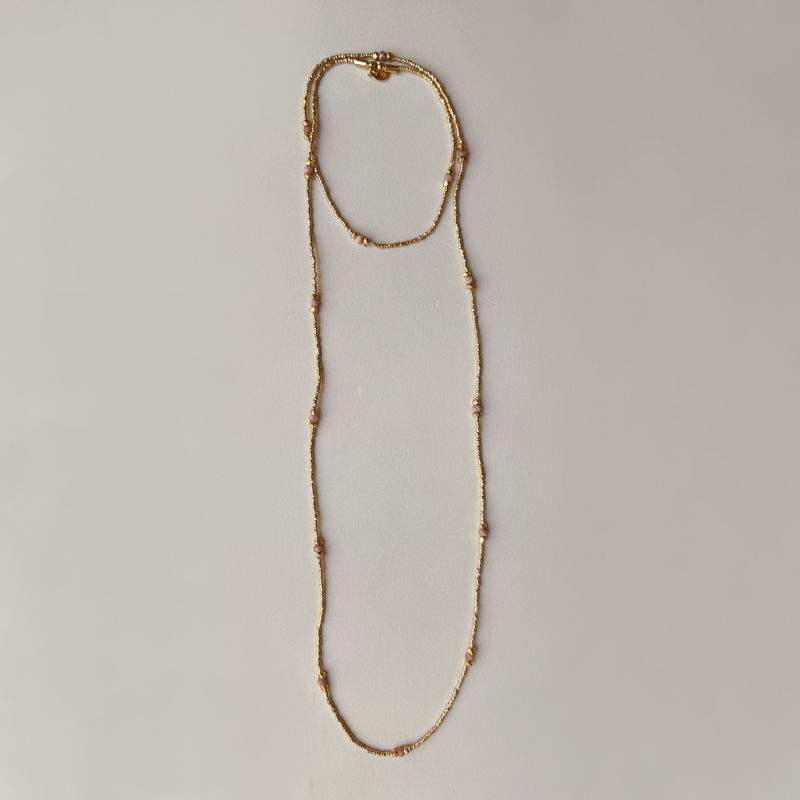 Long necklace CELESTE 85 Pink