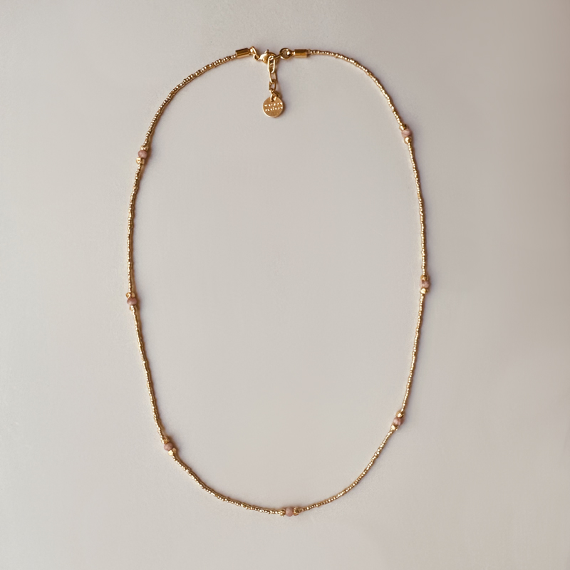 CELESTE 50 Rose long necklace