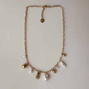 INDIANA WHITE long necklace 40 cm