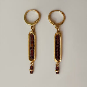 Boucles d'Oreilles INFINITY Grenat