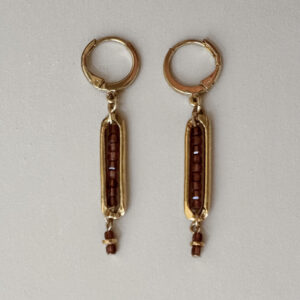 Boucles d'Oreilles INFINITY Grenat Raisin