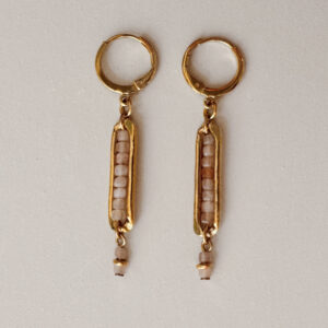 Boucles d'Oreilles INFINITY Pierre de soleil