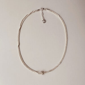 DOUBLE MELODY Necklace Silver
