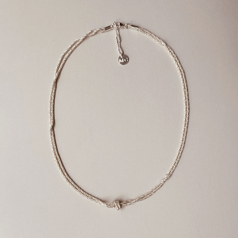 DOUBLE MELODY Necklace Silver