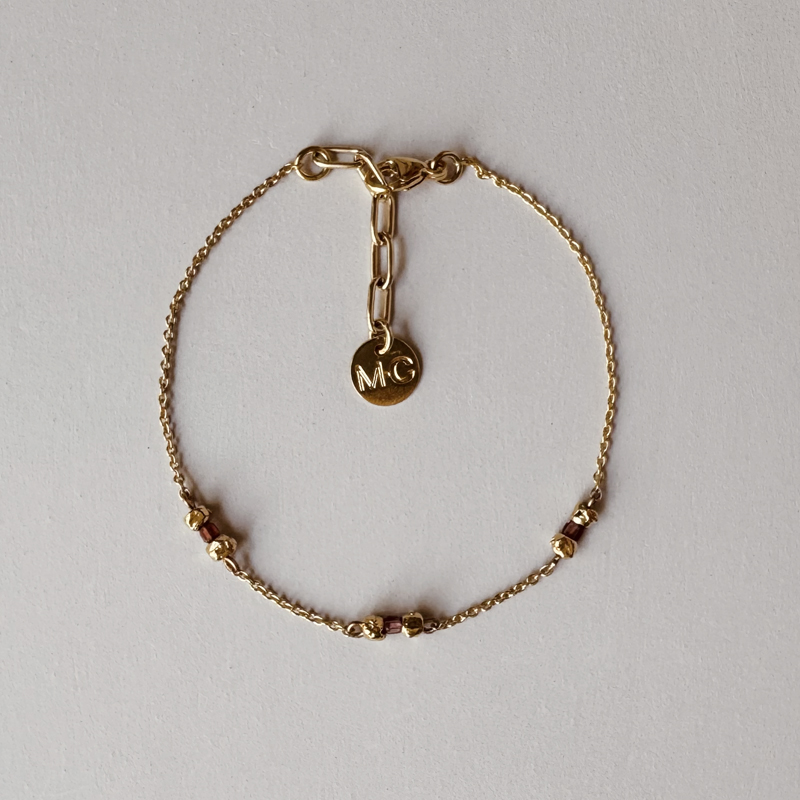 Bracelet NINO Grenat Raisin